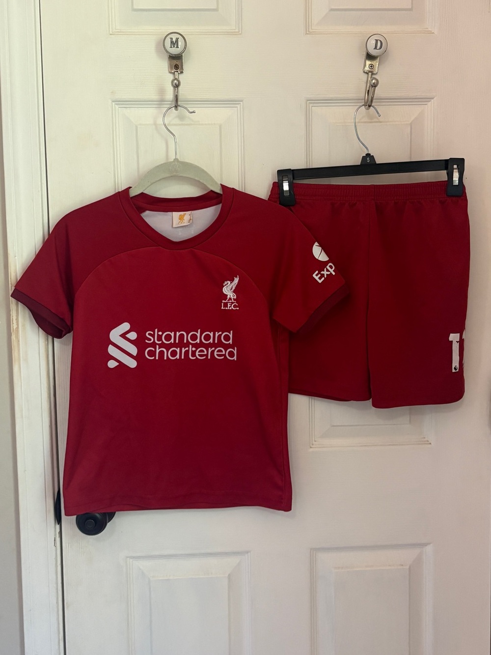 Liverpool Football Club Youth Mohamed Salah Jersey and Shorts Set